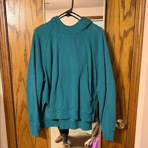 lululemon athletica Teal hooded sweatshirt